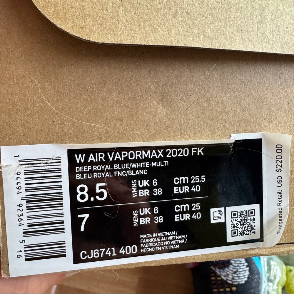 Nike air vapormax 2020 fk size 8.5 - Picture 10 of 10